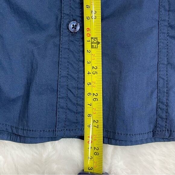 NWT Chico’s Casual Cotton Button Down Collared Long Sleeve Shirt Blue Size 0 - Picture 9 of 16